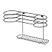 mDesign Bathroom Wall Mount Metal Hair Care & Styling Tool Organizer Storage Basket for Hair Dryer, Flat Iron, Curling Wand, Hair Straighteners, Brushes - Steel Wire - Bronze
