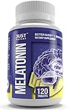 â¶ Pharmaceutical Grade Melatonin by Just Potent :: 5mg Tablets :: Better Sleep :: Brain Health :: 120 Count :: Fast Acting and Non-Habit Forming Sleep Aid!