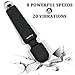 Cordless Wand Massager, Rechargeable Bullet Personal Waterproof Magic Mini Massager, 20x Multi Speeds Powerful Vibration for Body Therapeutic - Black