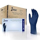 1st Choice Exam 14 Mil Blue Latex Gloves - Powder Free, Textured, Non-Sterile (500, Large)