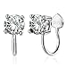 OwMell Sterling Silver s925 Ear Cuff Cubic Rhinestone Earring No Piercing A Pair