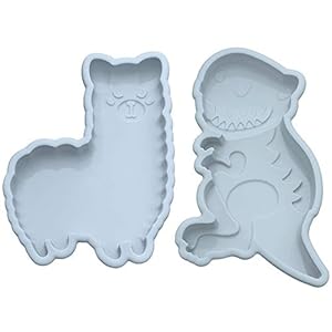 2 stuks Siliconen cakevorm set Alpaca Dinosaurus Bakken Gelaagde Bakvormen Antiaanbaklaag Bakvormen Pan voor DIY Bakvorm…