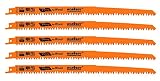 HORUSDY 12-Inch Wood Pruning Reciprocating Saw Blades, 5TPI Sawzall Saw Blades - 5 Pack (NEW Reciprocating Saw Blades)
