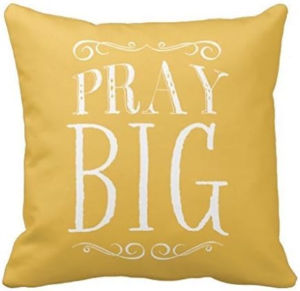 LCUCE Pray Big Yellow Accent Pillow Case
