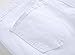 Men's White Skinny Ripped Slim Fit Stretch Designed Destroyed Denim Jeans, W34