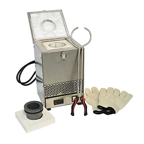 Hardin HD-2344SS Stainless Steel Tabletop Melting Furnace with 4 Kilogram Crucible 110 Volt