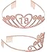 MEANT2TOBE 18th Birthday Sash and Tiara for Women - Fabulous Set: Glitter Sash + Gravity Rhinestone Pink Premium Metal Tiara, 18th Birthday Gifts for Women Party, 18Th Birthday Sash Rose Gold