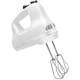 KitchenAid KHM512WH 5-Speed Ultra Power Hand Mixer, White (Renewed)