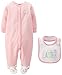 Carter's Baby Girls' 2 Piece Easter Footie/Bib Set (Baby) - Pink - 6 Months