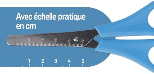 2150s Ciseaux enfants pour gauchers et droitiers, 13 cm, pointe ronde, 30 Pièces, dimensions 5 cm