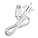 2 PCS Replacement DC Charging Cord USB Charging Cable DC Head Diameter 2.5mm Length 31.5 inch 80 cm 2.62 Fit for Rechargeabl Back Massager Original
