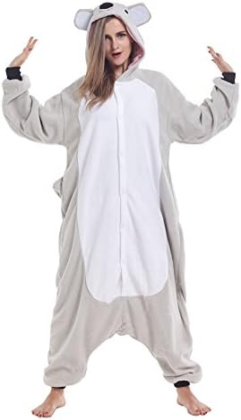 Grey Koala Unisex Animal Sleepwear Pyjamas Cosplay Costume L