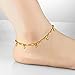 LOHOME Women's Anklet Bracelet 18k Gold Plated Small Pure and Fresh and Contracted Pendants Foot Chain