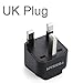 TESSAN Grounded Universal European Travel Plug Adapter USA to UK Travel Prong Adapter Plug Kit for UK (TypeG) - 3 Pack