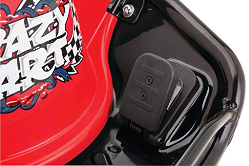 Razor Crazy Cart - 24V Electric Drifting Go Kart - Variable Speed, Up to 12 mph, Drift Bar for Controlled Drifts, Black/Red