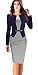 Babyonline Long Sleeve Bodycon Summer Wear to Work Business Pencil Dress,Medium,Small Houndstoothl