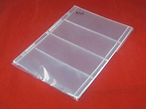 10 Vinyl Pages: 4 Pockets for Modern/Small Currency