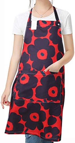 Amazon Marimekko マリメッコ Pieni Unikko エプロン ポケット付 コットン 家庭用 ピエニウニッコ レッド エプロン オンライン通販