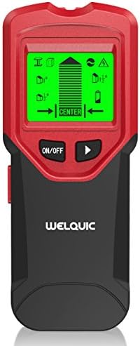 WELQUIC 3-in-1 Stud Finder Multifunctional Wall Scanner High Precision Detector with Auto Calibration, Backlit LCD Screen, Warning Indicators for Wall Studs, AC Wires, Wood Metal