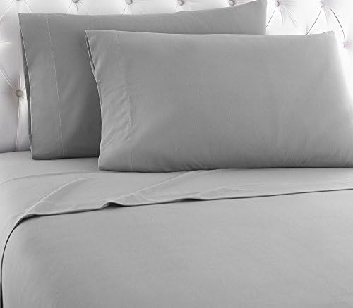 Thermee Micro Flannel Shavel Home Products Sheet Set, Slate Grey, Queen