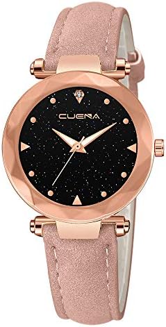 Brisky Fashion Women 's Leather Band Geneva Analog Quartz Diamond Wrist Watch Watches