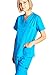 Dagacci Medical Uniform Womens and Mens Scrub Set Unisex Medical Scrub Shirt Top and Pant, Turquoise, Large, Short Sleeve