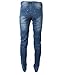 Moonwalk Men`s Skinny Slim Denim Washed Hip Hop Ripped Biker Jeans Pants