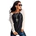Fedi Apparel Women Long Sleeve Crew Neck Blouse T-Shirt PU Leather Slim Tops