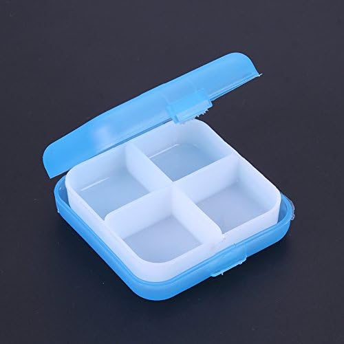 Pyracin(TM) Cary-on Foldable Pill Box Mini Container D-rug Tablet Storage Travel Holder Cute Plastic Case[Blue]