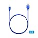 Anker Powerline Micro USB - Charging Cable, with Aramid Fiber and 5000+ Bend Lifespan for Samsung, Nexus, LG, Motorola, Android Smartphones and More (Blue, 3ft)