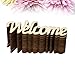 Amosfun 2.3''x0.7'' Wedding Welcome Wooden Cutouts Mini Wooden Slices Embellishments for DIY Craft Decorations 15pcs (Small Size)
