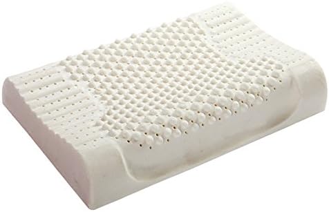 Enjoysleep Latex Foam Pillow Cervical Orthopedic Natural with 100% Ventilated Particles Latex Foam Filler Neck Support High Rebound Pillow Latex (23.6"L × 15.7"W × 3.9"H/4.7"H)