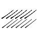 BLUECELL 6pairs Silicone Eyeglass End Tips Ear Sock Pieces Tube Replacement for Thin Metal Eyeglass Legs (Black + Gray)