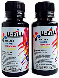 Canon 245 XL Ink Cartridge Refill Kit for Pixma MG2520, MG2522, MG2922, MX490, MX492, IP2820, MG2420, MG2525, MG2555, MG2924, MG3020 100ml Bottles (2 Black)