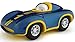 Playforever Mini Speedy Le Mans Boy Blue with Yellow and Chrome Driver