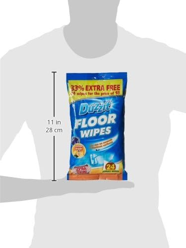 Duzzit Quick Cleaning Floor Wipes 24Pk, Resealable, White wipe, 24 count (Pack of 1) - Image 4