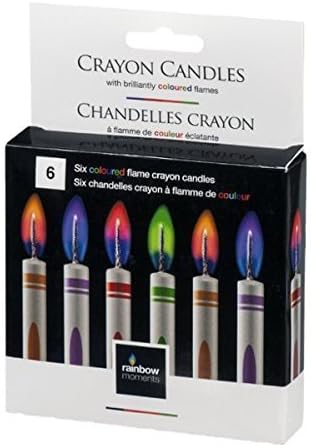 Rainbow Moments Crayon Candles - 6 CT
