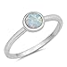 CHOOSE YOUR COLOR Sterling Silver Round Ring