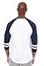 NFL Ultra Game Men's T-Shirt Raglan Baseball 3/4 Long Sleeve Tee Shirt, White, ,