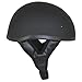 Outlaw T68-SP DOT Flat Black Motorcycle Skull Cap Half Helmet with No Outlaw Graphic Logo - Medium