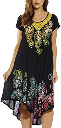 Riviera Sun Dress Dresses For Women 25048-S Small, Sleeveless Light Denim Ombre Sundress