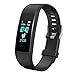 Apirka Fitness Tracker HR, Activity Tracker Watch with Heart Rate Monitor, IP67 Waterproof Pedometer. Sleep Monitor, Step Counter, Calories Counter for Women, Men, Kids (Black)