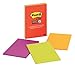 Post-it Super Sticky Lined Notes, 4 Sticky Note Pads, 4 x 6 in., School Supplies, Office Products, Sticky Notes for Vertical Surfaces, Monitors, Walls and Windows, Supernova Neons Collection