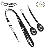Dog Whistle to Stop Barking with 2 Pack Dog Training Clicker, MOMODA Adjustable Pitch Ultrasonic Training Tool Silent Bark Control for Dogs, Pack of 3 PCS with 1 Free Lanyard Strap