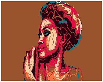African American Black Tribal Lady Woman Custom Collage Poster Paper Print Wall Art Living Room Home Office Decor 11" x 14"