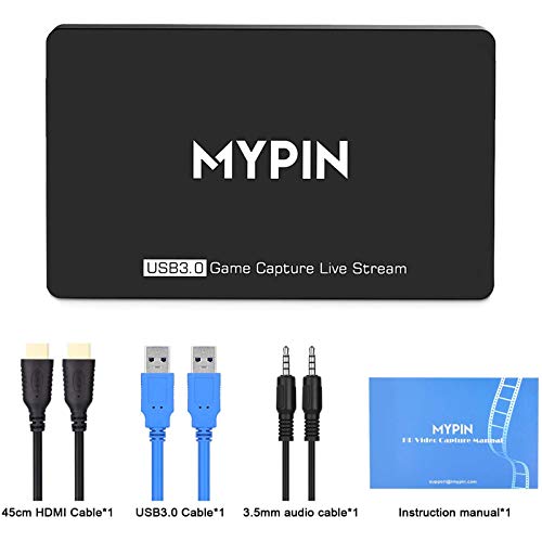 MYPIN USB3.0 HDR 4K Capture Card for Live Streaming, Capture 1080P