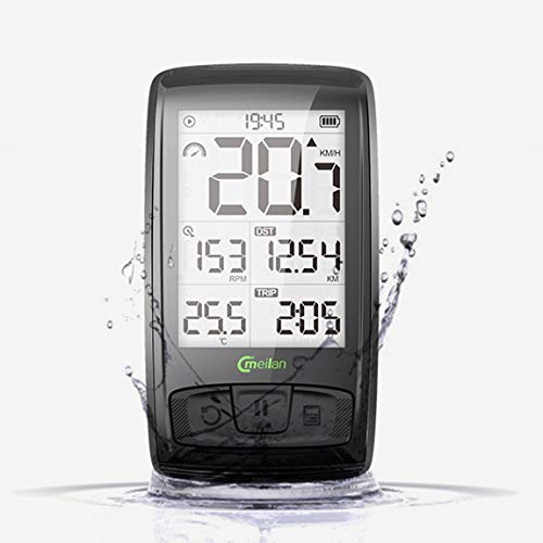 Meilan M4 Bike Tachometer Wireless Bicycle Computer Speed Cadence Bike Sensor Bluetooth4.0 Sports Heart Rate Monitor - Black
