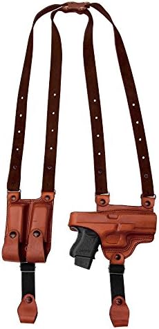 Tagua SH4-462 Full Slide Shoulder Holster, Sig Sauer P238 with Laser, Brown, Right Hand