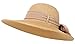 Straw Hat Women's Wide Brim Summer Beach Sun Hat w/Bowtie Ribbon