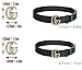 POKTOK Womens G-Style Genuine Leather Belt Vintage Thin Dress Belts For Girl Fashion Belt For Jeans With Letter Buckle